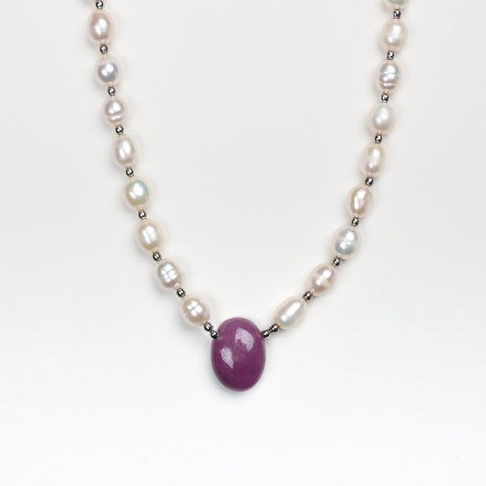 Ruby & Pearl Necklace